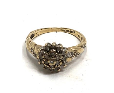 9ct Gold vintage diamond ring  (3.3g) 0.25ct 