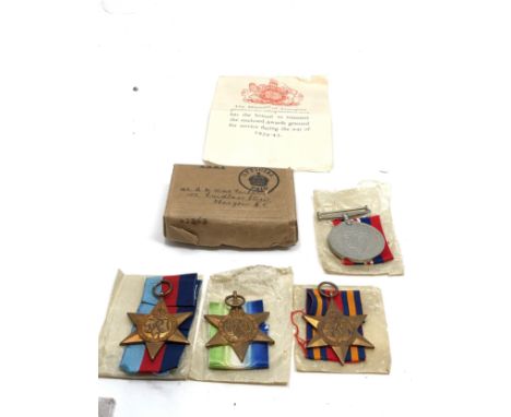 Boxed ww2 navy medal group inc atlantic star  &amp; burma stars 