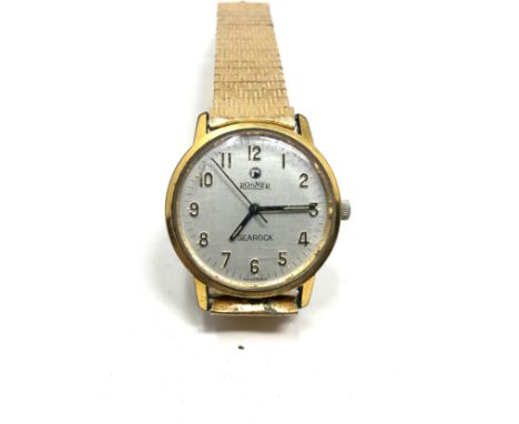 Vintage Roamer Searock vintage gents wristwatch the watch is ticking but no warranty given 
