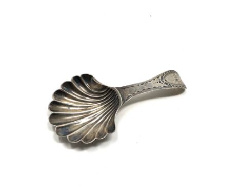 Antique georgian silver tea caddy spoon by peter &amp; ann bateman 