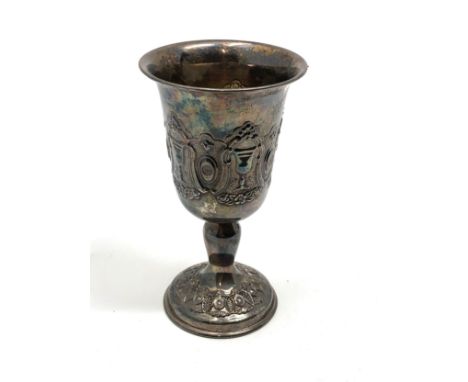 Vintage silver wine goblet measures approx 13cm tall hallmarked 925 weight 70g 