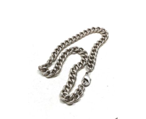 Chunky vintage silver chain necklace weight 85g 