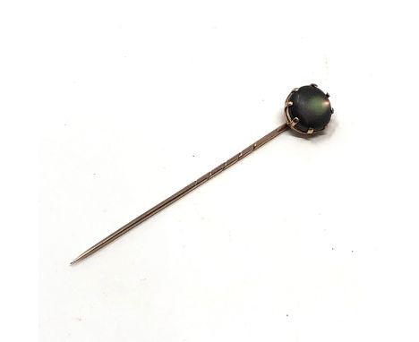 Antique 9ct gold mop stick pin 2.5g 