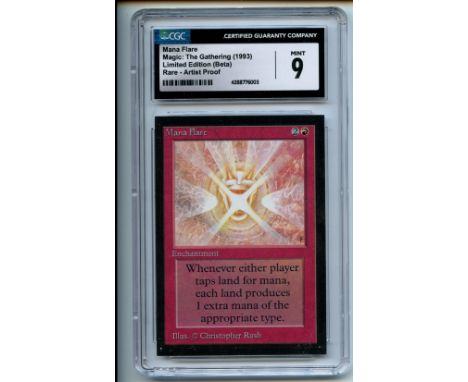 This lot features an artist proof Mana Flare from Limited Edition Beta. This item comes from the collection of former Wizards