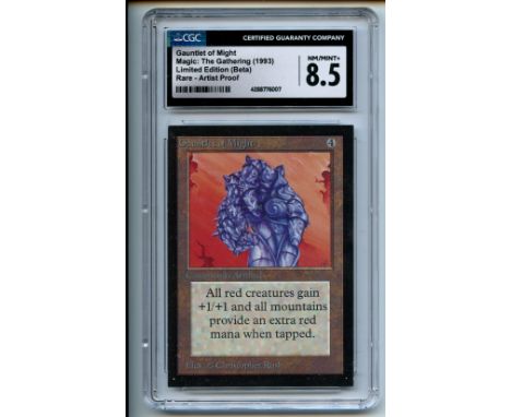 This lot features an artist proof Gauntlet of Might from Limited Edition Beta. This item comes from the collection of former 