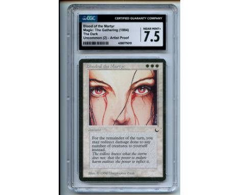 This lot features an artist proof Bond of the Martyr from The Dark. This item comes from the collection of former Wizards of 