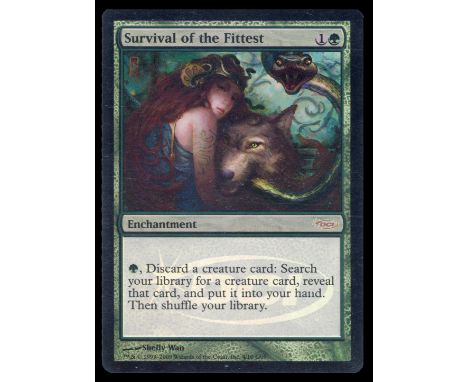 This lot contains a judge promo Survival of the Fittest in Light Played condition,&nbsp;