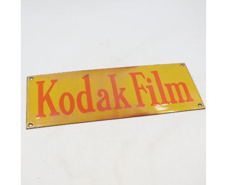Enamel Kodak Film sign, 40 x 15 cm. UK P&amp;P Group 2 (£20+VAT for the first lot and £4+VAT for subsequent lots)