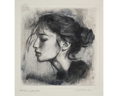 PROFILE OF A GIRL signed Chris Robinson lower right; inscribed Artist's Model / AP lower leftetching on paper16.5 x 15.5cm; 6