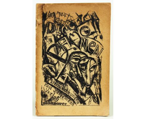 Max Burchartz. Die Dämonen. 8 Steinzeichnungen zu F. M. Dostojewskis Roman. Hannover, Paul Steegemann [1919]. Mit acht blattg