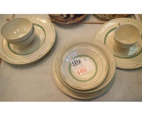 Collection of Clarice Cliff tea and dinnerware reg no 840075. Not available for in-house P&amp;P, contact Paul O'Hea at Mailb