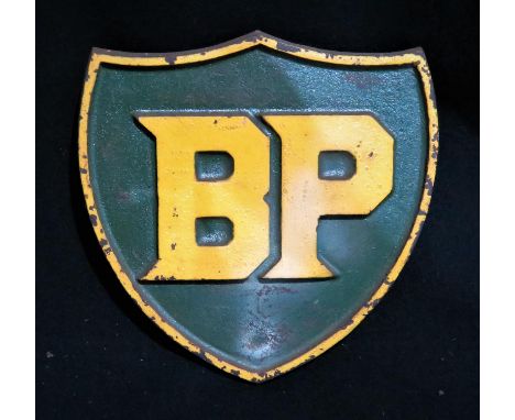 Coming from a private collection of period enamelled signs collected by a gentleman over four decades. An original BP shield 