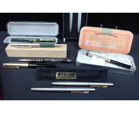 A BOXED CLIFFORD JAMES PEN SETRonson and other pens