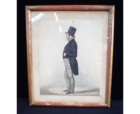 MANNER OF RICHARD DIGHTON (1796-1880) A PORTRAIT OF RICHARD BANKESthe Victorian gentleman depicted standing full-length in pr