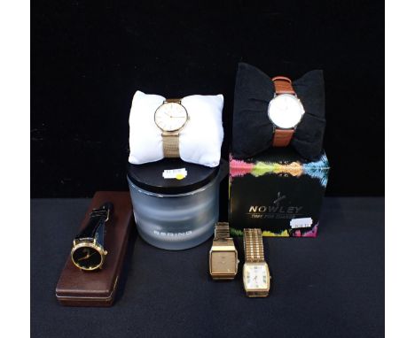 FIVE GENTS WRISTWATCHESincluding a Seiko quartz; a Citizen quartz; a Nowley quartz; and a Jean Larive; and a Bering quartz wr