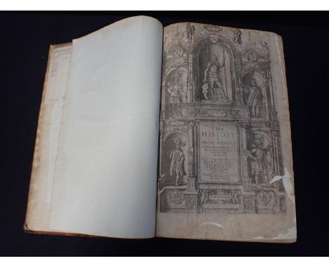 JOHN SPEED: 'THE HISTORY OF GREAT BRITAINE', SECOND EDITIONLondon 1627 (ex-public library copy; spine replaced, some damage a