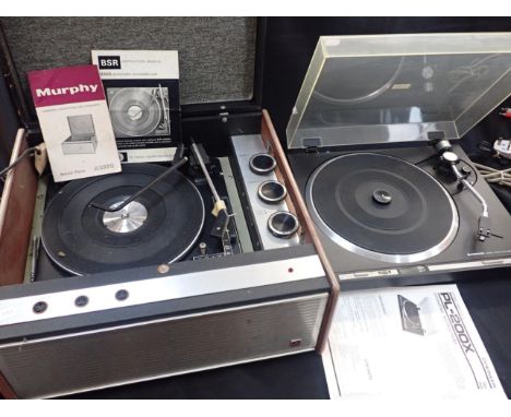 A PIONEER PL-200X TURNTABLEwith instructions (untested) , and a Murphy A855G record player with BSR UA65 turntable (untested)