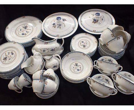 A ROYAL DOULTON 'OLD COLONY' PART DINNER SERVICE(some wear and chips)