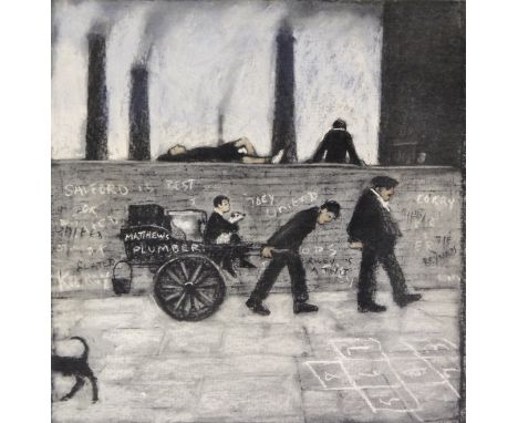 Harold Riley (British b.1934)- 'The plumber'
Pencil signed limited edition print, no. 28/50, dated (19)78, titled to mount, b
