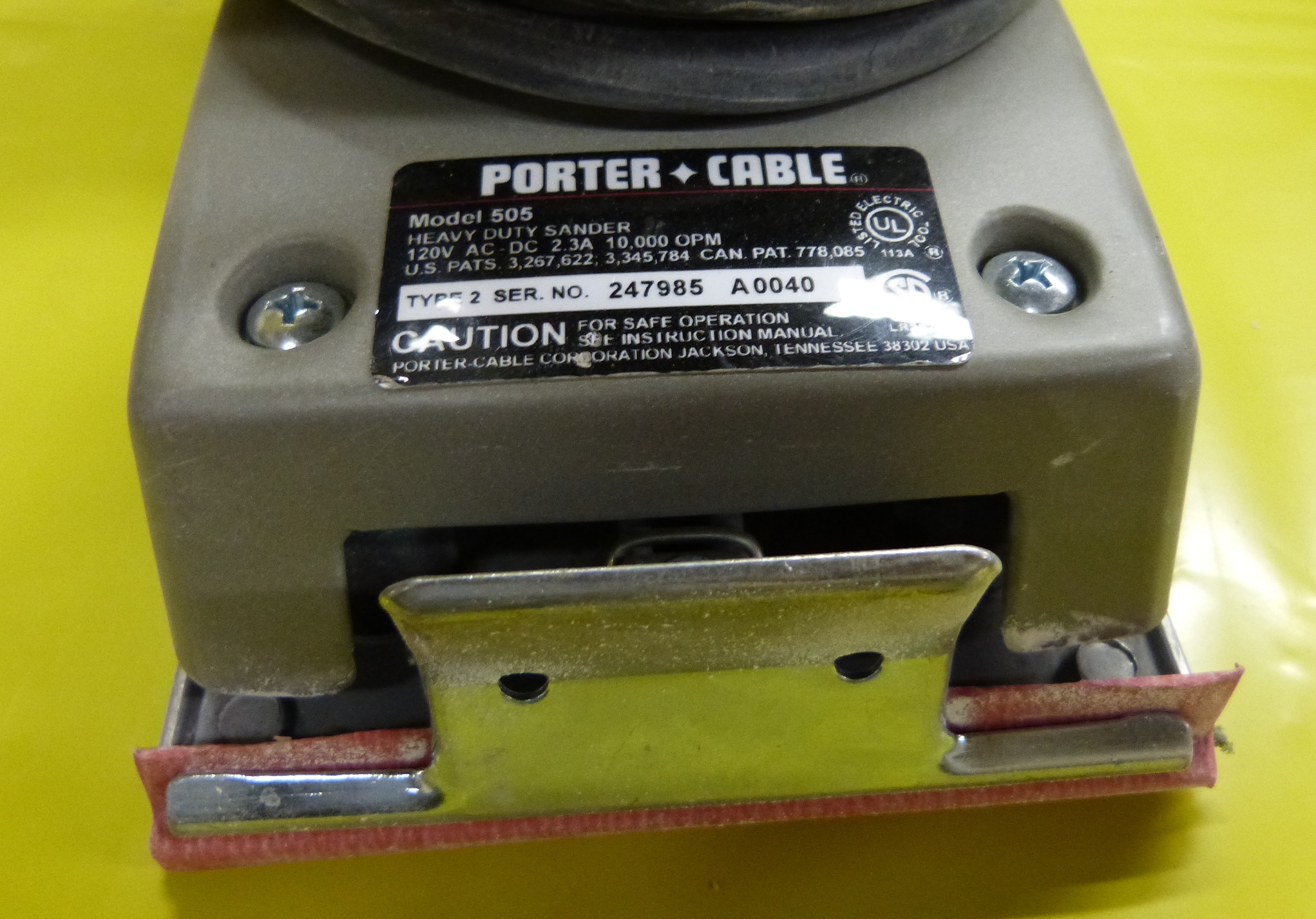 Porter Cable Heavy Duty Sander, Model 505