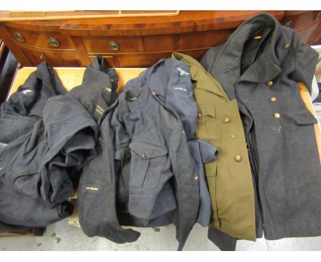 An assortment of seven various 1940's RAF and army uniforms 