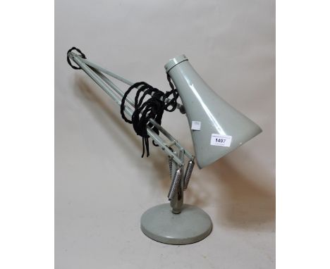 Herbert Terry & Sons grey metal Anglepoise lamp 