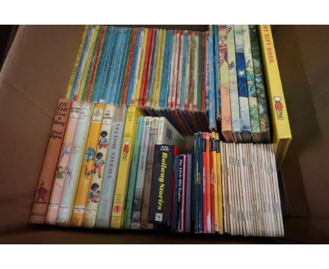 Box containing a large quantity of various children's books, including Enid Blyton, Rupert The Bear annuals, Thomas the Tank 