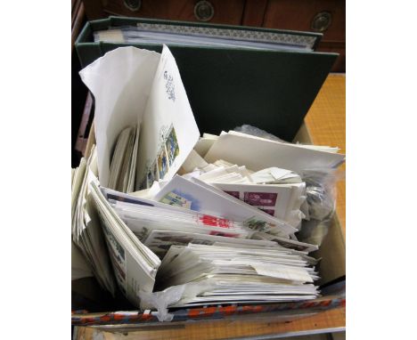 Blue bag containing a collection of various First Day covers, and an album containing a quantity of First Day covers 