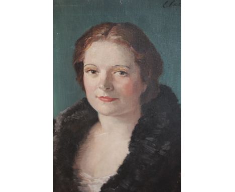 Two unframed oils on canvas, portrait of a lady signed C. Carey and similar portrait of a lady signed Val. Seguana, largest 2