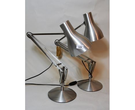 Two modern Anglepoise type 75 polished aluminium table lamps, (both at fault) 