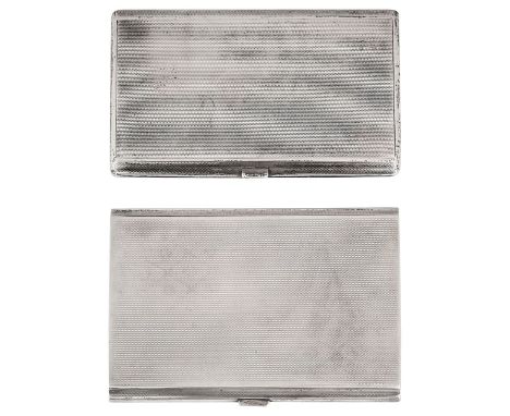 Two George V silver cigarette casesfirst Birmingham, 1933 William Neale &amp; Son, second Birmingham, 1935, S Blanckensee &am
