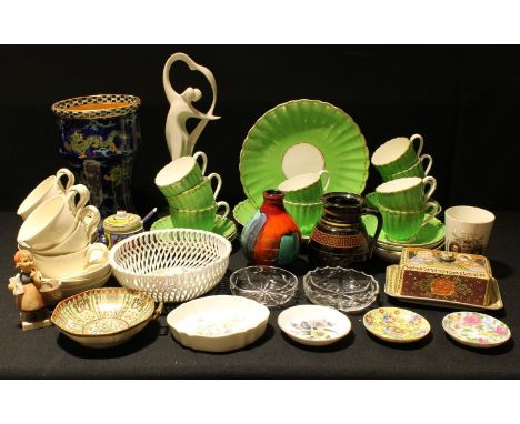 Ceramics - a 19th century Coalport tea service; a Poole Gemstones bud vase; a Shancock Coronaware Dragons vase; a Royal Cream