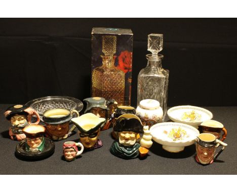 Ceramics and Glass - character jugs, various makers including Doulton, Shorter and Son, Lancaster Sandland, etc, including Ri