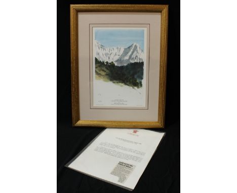After HRH The Prince of Wales, Sun Print of Annapurna, Nepal 1992, limited edition print 366/500, commissioned by The Prince 