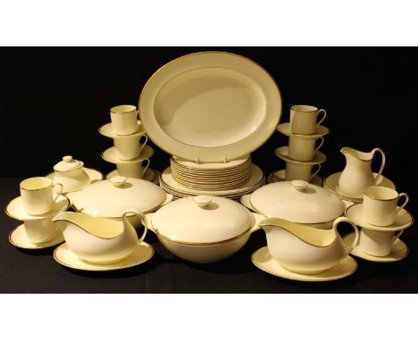 A Royal Doulton The Romance Collection, Heather pattern dinner service, H5089, comprising three vegetable dishes and covers, 