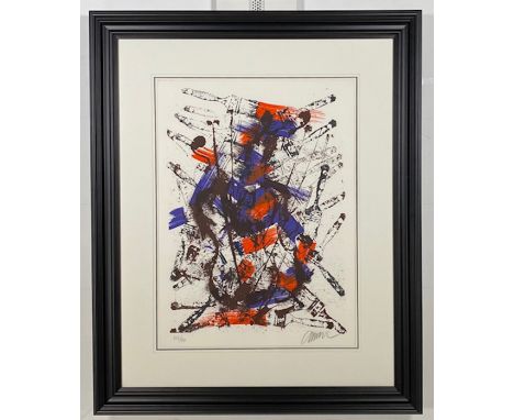 Silkscreen signed, Arman, ** Violons **, No. 143/150. - size height and width 77 x 57 cm - frame 115 x 93 cm