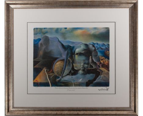 Silkscreen shown In the plate by Salvador Dali, ** Le eneigme sans fin ** gen: 227/375 - size height and width 54 x 67 cm - f