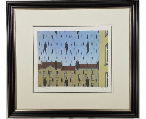 Lithograph by René Magritte, 1953, ** Golonde **, No. 160/275. With embossing stamp. - size height and width 44 x 52 cm - fra