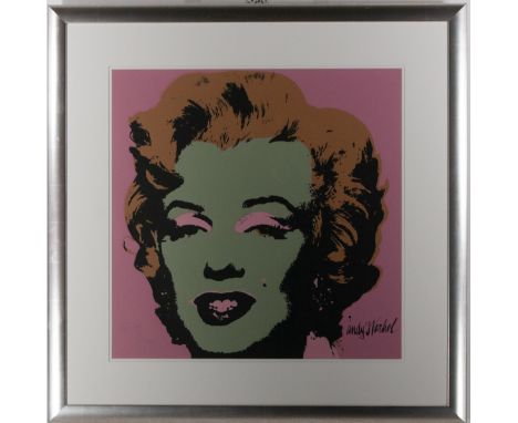 Silkscreen in the plate signed, Andy Warhol, ** Marilyn Monroe **, - size height and width 59 x 59 cm - frame 86 x 86 cm