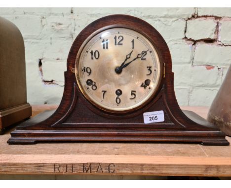 A vintage D.R.P German domed ( Napoleon ) mantel clock.  