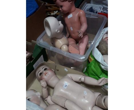 Four assorted dolls comprising J Steiner, T,S&amp;C, Schildkröt and another, all as found.  