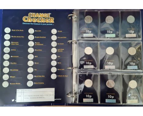 A folder containing collection of 2018 complete certified 'first strike' 10p set, 27 in total.  