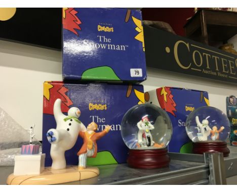 A Coalport china figure modelled as The Snowman Treading The Boards, 581/2000 in original box with certificate together with 