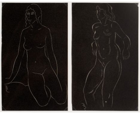 Eric Gill (1882-1940)  Two pairs of female nudes  from Eric Gill, Twenty-Five Nudes, London: J. M. Dent &amp; Sons, for Hague