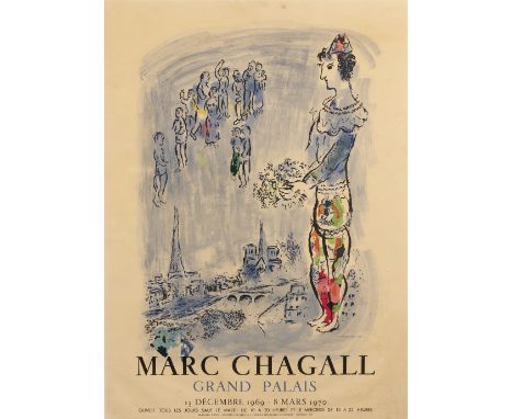 Marc Chagall (1887-1985) Exhibition poster Grand Palais, 1969-1970 lithograph 67 x 49cm.