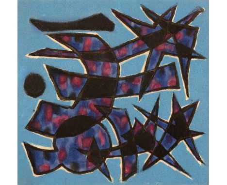 Alfred Manessier (1911-1993) Oiseaux sur Fond Bleu (Hommage à Braque) 86/100, signed and numbered in pencil etching and aquat
