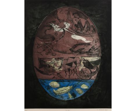 Maurice Cockrill (1936-2013) Winter, 1998 signed, titled, and inscribed 'P/P2' in pencil etching and aquatint 70 x 55cm.