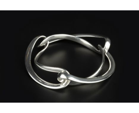 Regitze Overgaard (Contemporary) for Georg Jensen 'Infinity' bangle signed and stamped '925S Denmark' London hallmark for 200