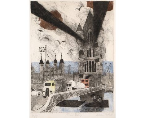 Julian Trevelyan (1910-1988) Tower Bridge, 1964 from the London Suite 39/75, signed, titled, and numbered in pencil (in the m