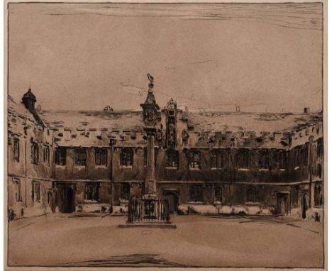 William Nicholson (1872-1949) Oxford College, 1905 signed and inscribed 'No. 23' in brown ink (in the margin) lithograph with